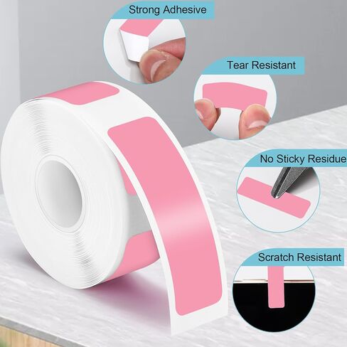 D30 Labels, DKALIO 1600 PCS Label Tapes, Thermal Label Printer Paper Replacement, Waterproof Oil Proof Lable Tape Refills for Shop Office Home, Colorful 160 Pcs/roll (12 x 40 mm) in Kuwait