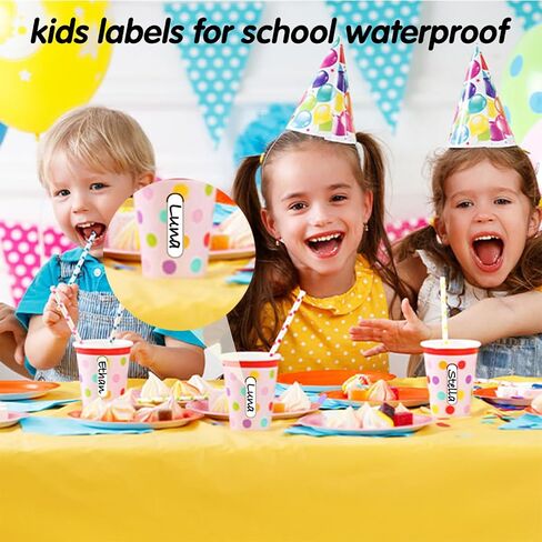 128Pcs Daycare Labels, Waterproof Reusable Name Labels for Kids School Stuff, Multipurpose Baby Bottle Stickers for Breastmilk Bottles Lunch Box (128) in Saudi Arabia
