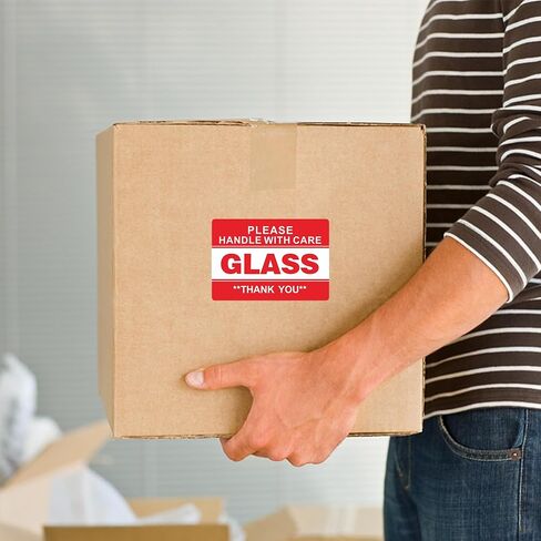 Fragile Glass Stickers 2×3 Inch Shipping Packing Label Please Handle with Care Thank You - 300 Per Roll(10 Rolls) in Saudi Arabia