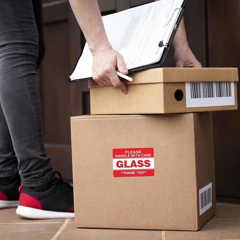 Fragile Glass Stickers 2×3 Inch Shipping Packing Label Please Handle with Care Thank You - 300 Per Roll(10 Rolls) in Saudi Arabia