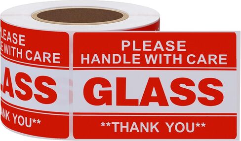 Fragile Glass Stickers 2×3 Inch Shipping Packing Label Please Handle with Care Thank You - 300 Per Roll(10 Rolls) in Saudi Arabia