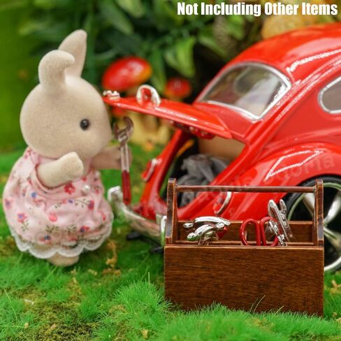 Odoria 1/12 Miniature Toolbox with 8Pcs Tools Dollhouse Garage Accessories in Saudi Arabia