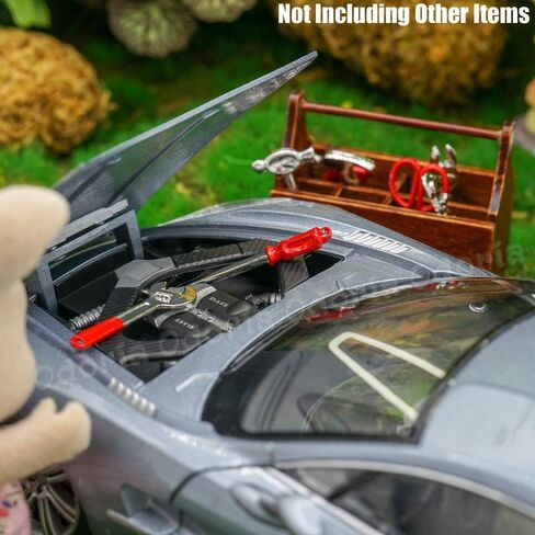 Odoria 1/12 Miniature Toolbox with 8Pcs Tools Dollhouse Garage Accessories in Saudi Arabia