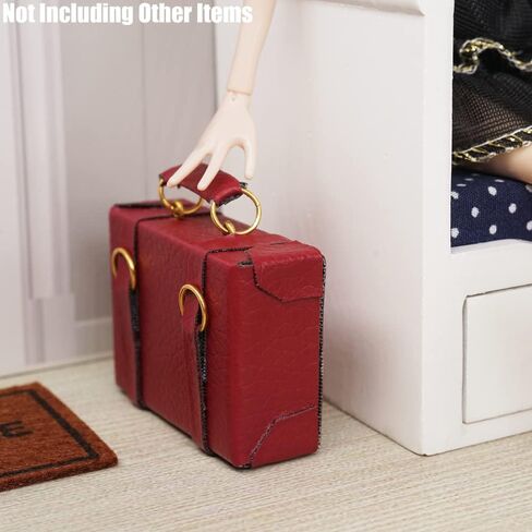 Odoria 1/12 Miniature Briefcase Dollhouse Decoration Accessories, Brown in Saudi Arabia