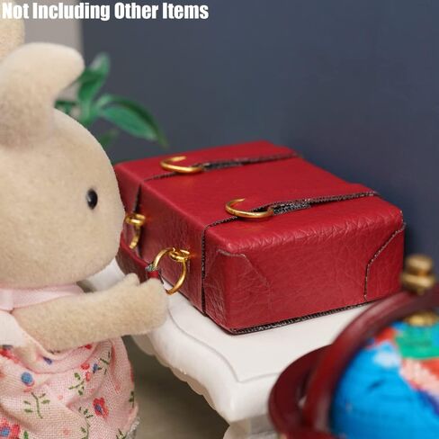 Odoria 1/12 Miniature Briefcase Dollhouse Decoration Accessories, Brown in Saudi Arabia
