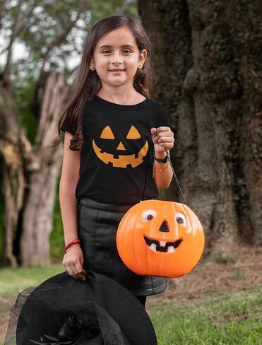 Tstars Jack O' Lantern Spooky Pumpkin Face Shirt - Boys, Girls & Toddler Halloween T-Shirt for Kids in Saudi Arabia