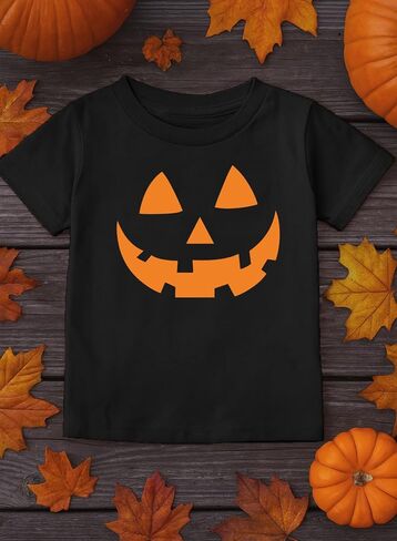 Tstars Jack O' Lantern Spooky Pumpkin Face Shirt - Boys, Girls & Toddler Halloween T-Shirt for Kids in Saudi Arabia