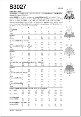 Simplicity SS3027A Children's Costumes Sewing Pattern Packet, Design Code S3027, Sizes 3-4-5-6-7-8, Multicolor in Saudi Arabia