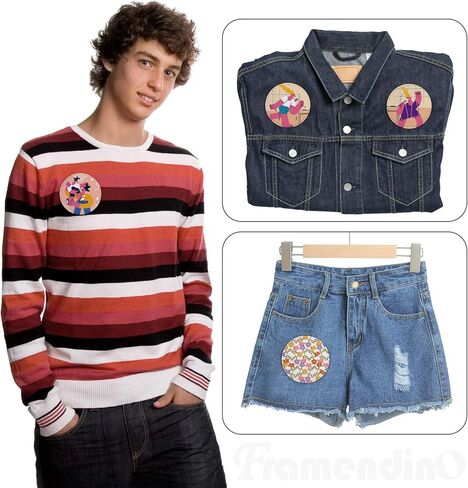Framendino, 10 Pack Sublimation Patch Round Blank Iron on Patches Leather Hat for Shirt Jeans in Saudi Arabia