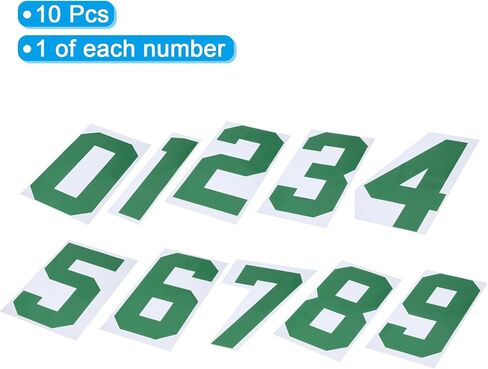 MECCANIXITY 10 Pcs Iron on Numbers, 8 Inch T Shirt Heat Transfer 0~9 Number Patches Iron on Numbers for Jersey Clothing Team Uniform Sports T Shirt Football Basketball Baseball (Orange) in Saudi Arabia