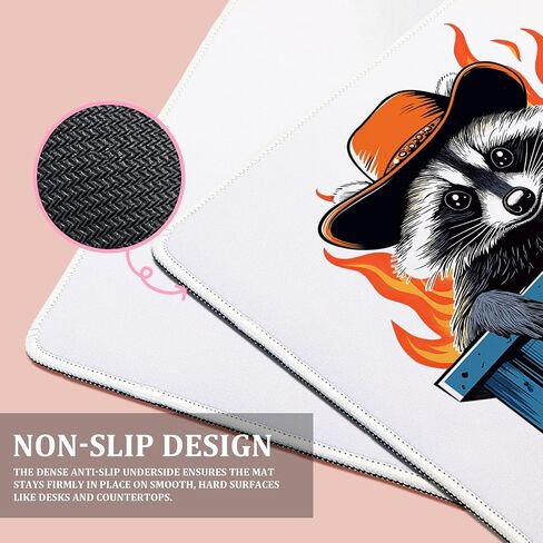 Funny Dumpster Fire Raccoon Mouse Pad for Desk, Only You Can Prevent Dumpster Fires Mousepad for Computers Laptop Desk Home Office Dorm, Raccoon Lover Gifts for Women Coworkers, 7.9x7.9 Inch in Saudi Arabia