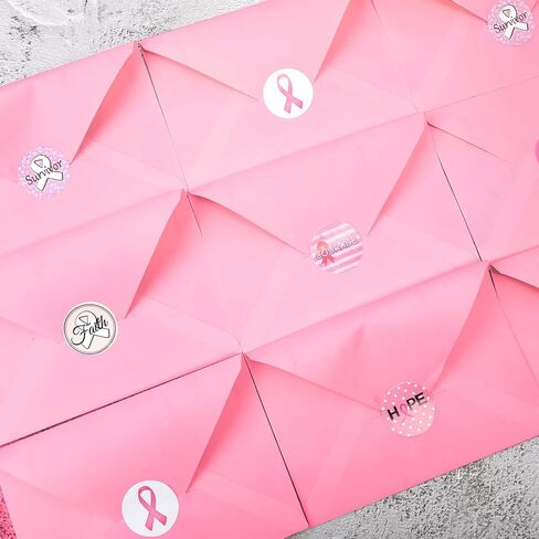 Outus 1500 Pcs Breast Cancer Awareness Stickers 1 Inch Pink Ribbon Stickers Motivational Sayings Sticker Assorted Designs Breast Cancer Decorations for Breast Cancer Event Party Decorations Supplies in Saudi Arabia
