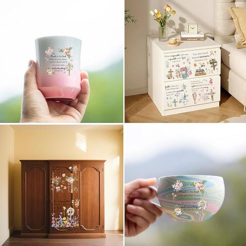 Highland Cow Rub on Transfers - 12 ورقة فرك عباد الشمس الفراشة على ملصقات نقل ملصقات شارات للأثاث الزجاجي Diy Decor (5.9 × 5.9 بوصة) in Kuwait