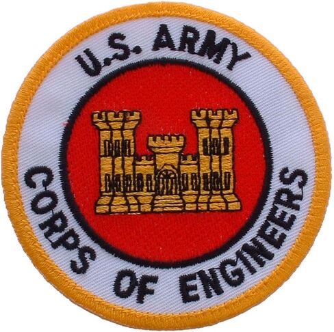 United States Army Corps of Engineers Embroidered Patch, Full Color, with Iron-On Adhesive in Saudi Arabia