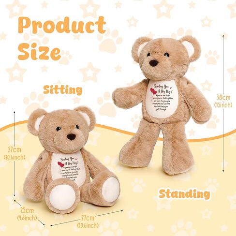Teddy Bear محشو بالحيوان ، مطرزة على ما يرام قريبا الدب الفخمة مع ضمادة الإصابة ، والاستعادة والهدايا الهدايا للنساء الأطفال الصغار الفتيات المرضى ، والراحة أفضل 15 " in Saudi Arabia