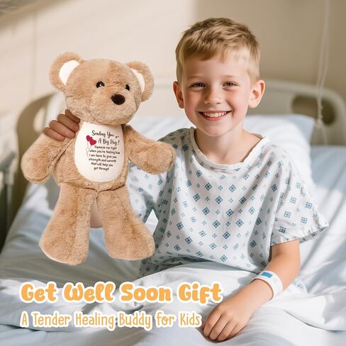 Teddy Bear محشو بالحيوان ، مطرزة على ما يرام قريبا الدب الفخمة مع ضمادة الإصابة ، والاستعادة والهدايا الهدايا للنساء الأطفال الصغار الفتيات المرضى ، والراحة أفضل 15 " in Saudi Arabia