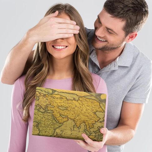 Unique Antique Vintage Ancient Retro World Map Sailing Map Brown Kraft Paper Folded Flat 4 Sheets 16 sq. ft. ttl For Traveller Libraries Bookcover Christmas Hanukka Pirates Theme Gift Wrapping in Saudi Arabia