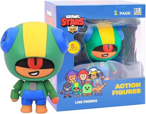 P.M.I. Brawl Stars Action Figure – Leon/Crow/Spike/Colt | 4.5" Collectible Toy | Officially Licensed Merchandise | Gift for Gamers & Fans | Articulated Toy Figure (Assortment A) in Kuwait