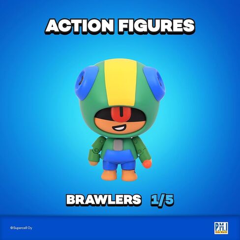 P.M.I. Brawl Stars Action Figure – Leon/Crow/Spike/Colt | 4.5" Collectible Toy | Officially Licensed Merchandise | Gift for Gamers & Fans | Articulated Toy Figure (Assortment A) in Kuwait