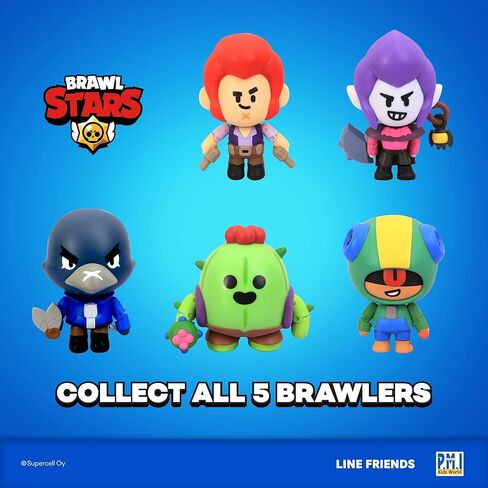 P.M.I. Brawl Stars Action Figure – Leon/Crow/Spike/Colt | 4.5" Collectible Toy | Officially Licensed Merchandise | Gift for Gamers & Fans | Articulated Toy Figure (Assortment A) in Kuwait