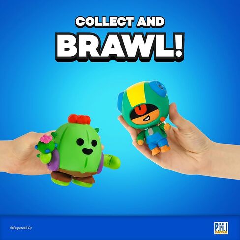 P.M.I. Brawl Stars Action Figure – Leon/Crow/Spike/Colt | 4.5" Collectible Toy | Officially Licensed Merchandise | Gift for Gamers & Fans | Articulated Toy Figure (Assortment A) in Kuwait