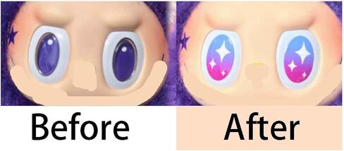 32 Pairs Eye Stickers Decorative for 17cm Dolls, Cute Cartoon Eye Stickers for DIY 17cm Dolls (F1) in Saudi Arabia