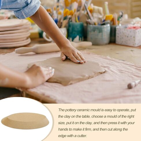HARFINGTON 3Pcs Pottery Mould Tools Oval Ceramic Plate Forming Mould 3 Sizes Handbuilding Dishes Plate Press Slump and Hump Mould for Clay Making Craft in Saudi Arabia