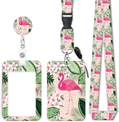 ID Badge Holder with Retractable Lanyard, Badge Holders Reel with 360 Degrees Rotate Carabiner Clip for Women, Teachers, Nurses, Doctor,Students, Office(Pink Plaid) in Saudi Arabia