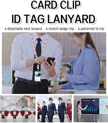 ID Badge Holder with Retractable Lanyard, Badge Holders Reel with 360 Degrees Rotate Carabiner Clip for Women, Teachers, Nurses, Doctor,Students, Office(Pink Plaid) in Saudi Arabia