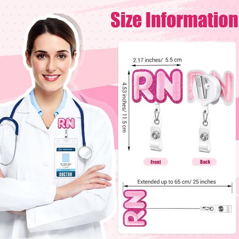 12 Pcs Breast Cancer Awareness Badge Reels Pink Ribbons Felt Retractable Badge Holder with Alligator Clip for Nursing ID Name Tag Card, Office Nurse, Medical Assistant Student Doctor in Saudi Arabia
