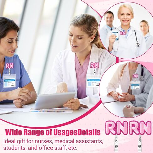 12 Pcs Breast Cancer Awareness Badge Reels Pink Ribbons Felt Retractable Badge Holder with Alligator Clip for Nursing ID Name Tag Card, Office Nurse, Medical Assistant Student Doctor in Saudi Arabia