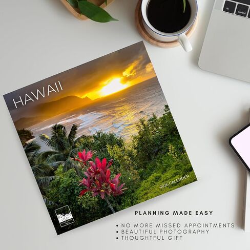 2026 Wall Calendar | 12" x 24" Open | Nature Photography Thick & Sturdy Paper for Organizing & Planning | Office Kitchen Decor or Gift | Pacific Waters Press (Hawaii) in Saudi Arabia