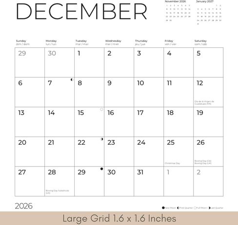 2026 Wall Calendar | 12" x 24" Open | Nature Photography Thick & Sturdy Paper for Organizing & Planning | Office Kitchen Decor or Gift | Pacific Waters Press (Hawaii) in Saudi Arabia