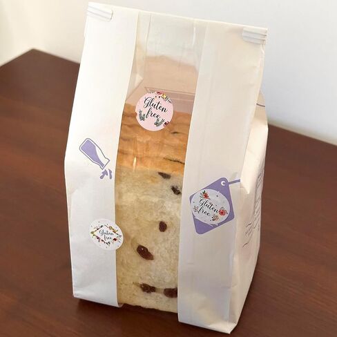 Gluten-Free Sticker Labels for Foods with Self-Adhesive Seal 1-Inch Gluten-Free Rotary Label Stickers for Containers Jars Glass Bottles Envelopes Bread Bags, 500 Pieces/Rolls in Saudi Arabia