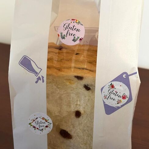 Gluten-Free Sticker Labels for Foods with Self-Adhesive Seal 1-Inch Gluten-Free Rotary Label Stickers for Containers Jars Glass Bottles Envelopes Bread Bags, 500 Pieces/Rolls in Saudi Arabia