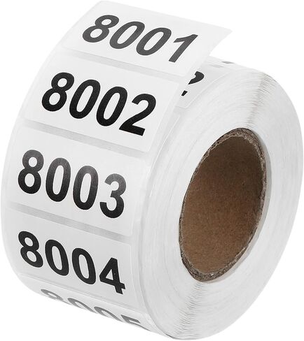ملصقات الأرقام المتتالية UXCELL ، 4001-5000 أرقام ملصقات الجرد العلامات اللاصقة العلامات العلامات للتخزين لتنظيم مربع العلامات على لوازم الأعمال ، بيضاء in Saudi Arabia