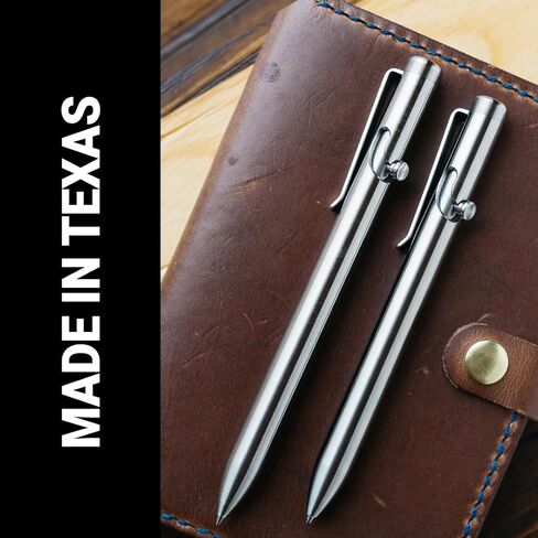 Titanium Bolt Action Pen - Standard Length - 100% Made in the USA - All-Metal Construction - Guaranteed for Life in Saudi Arabia