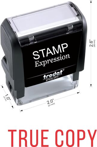 StampExpression - True Copy Office Self Inking Rubber Stamp - Red Ink (A-5102) in Saudi Arabia