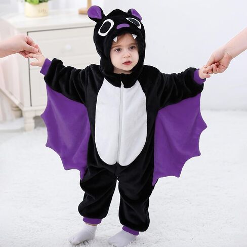 DCOHMCH TODDLER BABY BAT COSTUME CUTE مقنعين أجنحة بذرة in Saudi Arabia