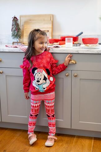 Disney Frozen Minnie Mouse Stitch Princess Fall Toddler Girl Outfit 2 Piece Girl Clothes Long Sleeve Sweatshirt and Leggings in Kuwait