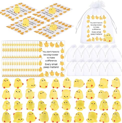 50 Set Mini Chicken Figurines Inspirational Gifts Tiny Resin Animal Miniature Chicken Statues Ornaments Back to School Gifts for Coworker Office Birthday Party Favors DIY Dollhouse Home Decor in Saudi Arabia