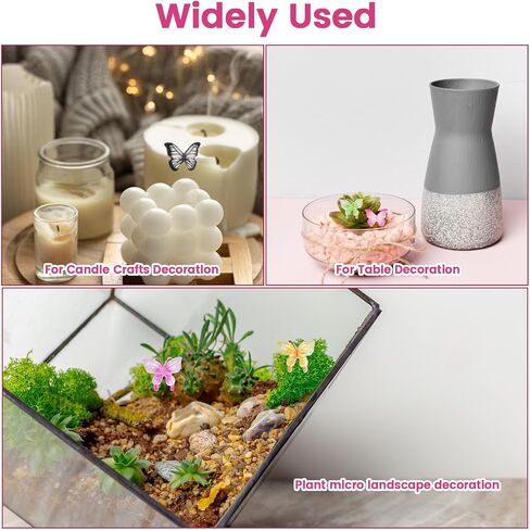 100 PCS Micro Resi Miniatures Resin Mini Things Mini Things Tiny Butterflies Minister Resin Mini Chotings Butterflies for Gath Garden Dollhouse Micro Micro in Saudi Arabia
