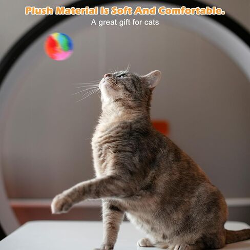 20 PCS Cat Wrestling Toy Puppet Pom poms toy kitty yarn puffs phortsort plush small plush balls soft balls duzzy kitty training for cat play pet stressing in Kuwait