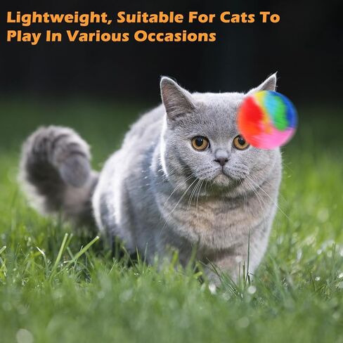 20 PCS Cat Wrestling Toy Puppet Pom poms toy kitty yarn puffs phortsort plush small plush balls soft balls duzzy kitty training for cat play pet stressing in Kuwait