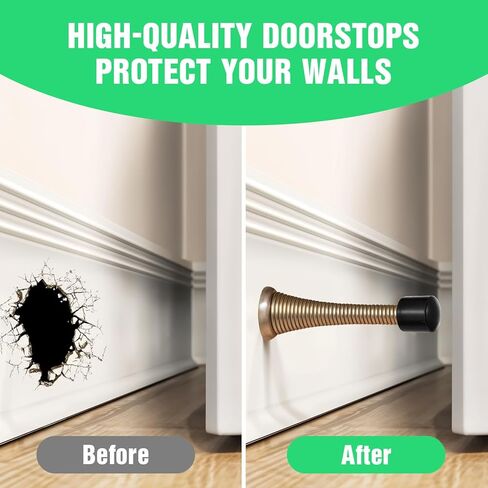 40 PCS إيقاف الباب توقف طرف المطاط ، قبعات سدادة الباب أبيض ، أغطية توقف الباب للحماية من الجدار والأرضية ، الحجم العالمي (أبيض/أسود) in Kuwait