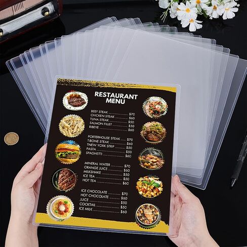 CUTHOLLOW 30 Pack Clear Plastic Sleeves for Paper, 9" x 11.5" Hard Waterptoof Rigid Print Protectors for Page, Sheet, Document, Photo, Magazine Collector and Birth Certificate on Office Home in Saudi Arabia