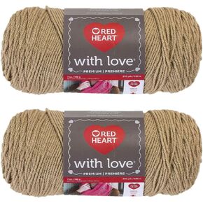 Red Heart with Love Yarn, 2-Pack Tan, Tan 2 Pack in Saudi Arabia