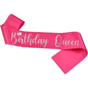 ملكة عيد ميلاد SASH ، وشاح عيد ميلاد للنساء والفتيات مع Gold Gold Glitter Letters هدية عيد ميلاد لصالح حفلة عيد ميلاد الزخارف واللوازم الذهب الأزرق in Kuwait