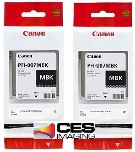 كانون PFI-007MBK (90 مل) اثنين من دبابات الحبر الأسود غير لامع in Saudi Arabia
