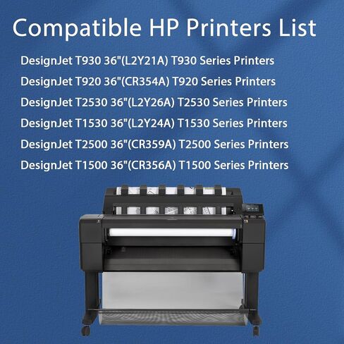 727 Ink Cartridge 300ml with New Chip Replacement for HP 727 Ink Cartridges C1Q12A F9J79A F9J76A F9J77A F9J78A F9J80A for DesignJet T920 T930 T1500 T1530 T2500 T2530 Printer Ink, 6 Pack 727 Ink Kit in Saudi Arabia